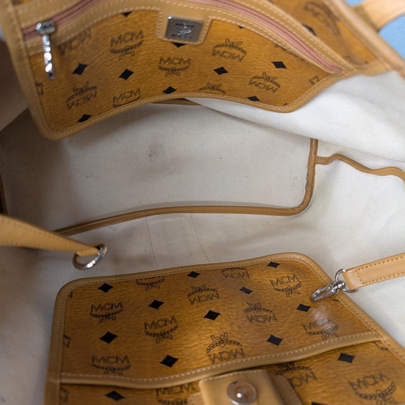 MCM Cognac and Olive Tote Bag - Picture 7 of 12